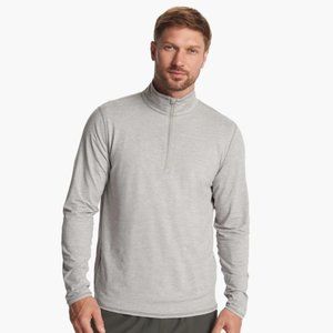 Vuori Light Heather Gray Ease Perfomance Half Zip Size M